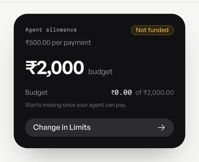 The Perflo 2 allowance card: what the agent may spend