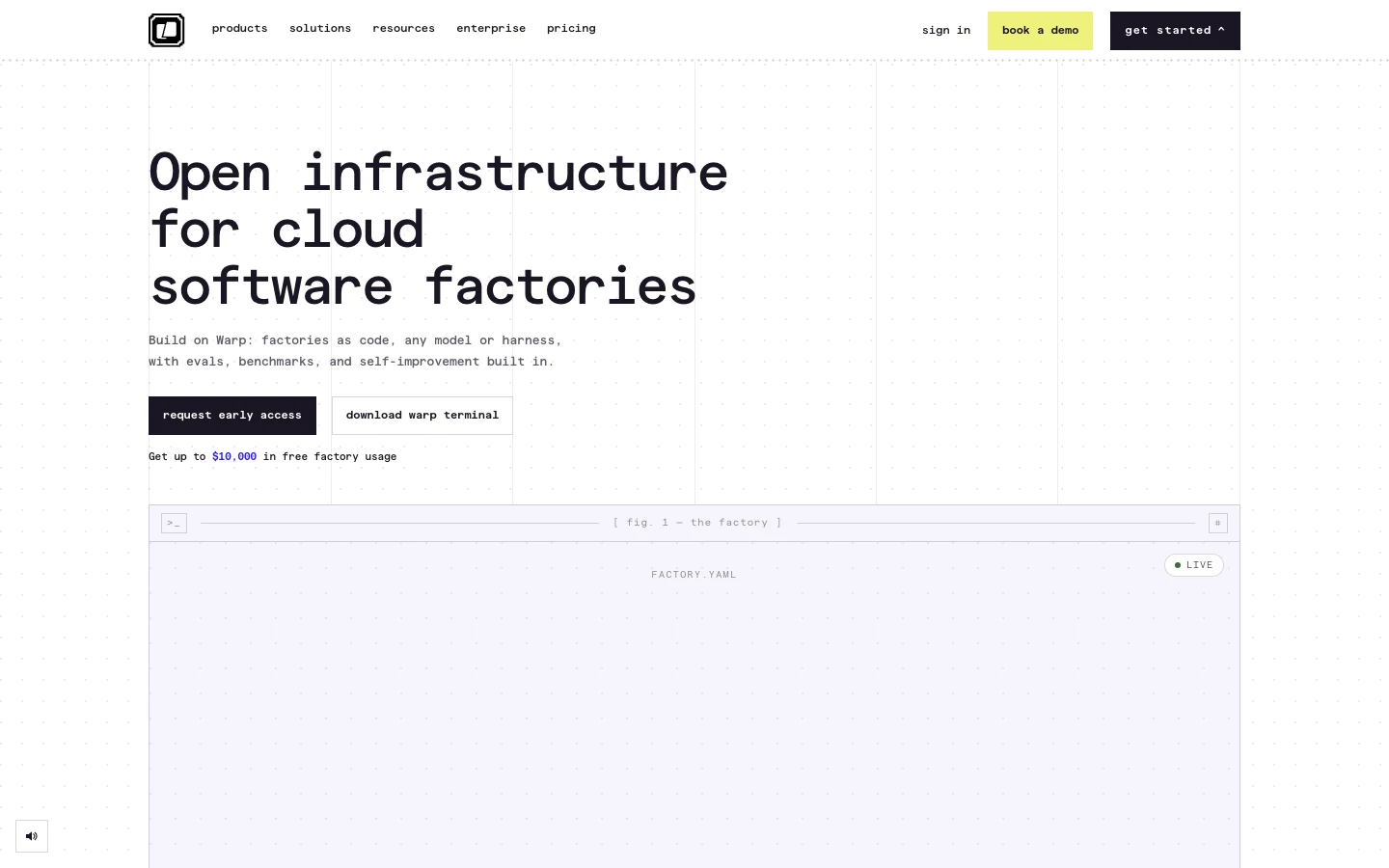 Warp: a system voice in monospace