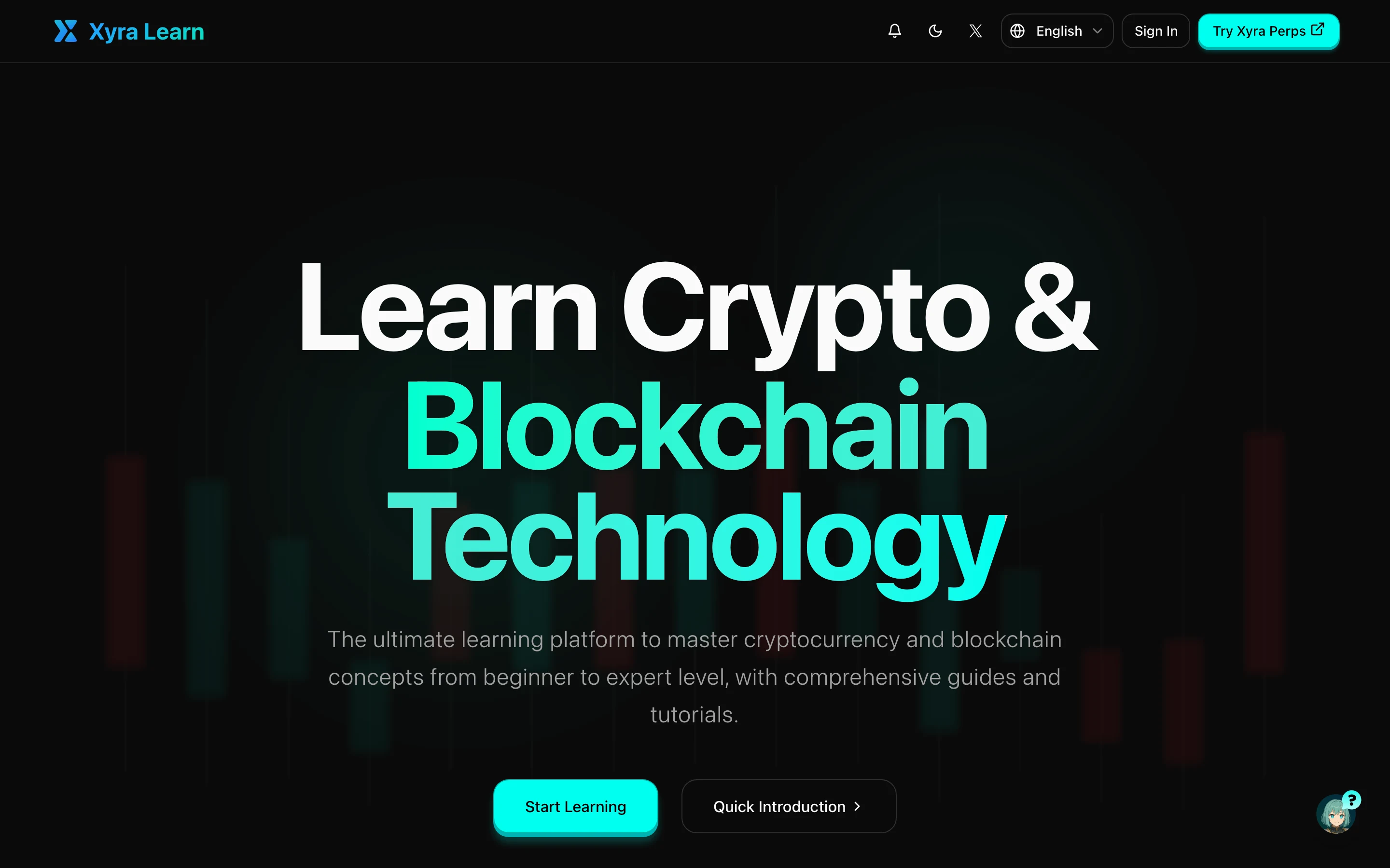 Xyra Learn, live at learn.xyra.trade