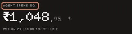 **Accounts, Pay per use.** "Agent spending"